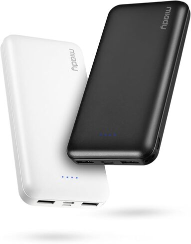 شاحن محمول Miady 2-Pack، بنك طاقة سريع الشحن بقدرة 22.5 وات 10000 مللي أمبير في الساعة مع USB مزدوج، USB C داخلي وخارجي حزمة بطارية نحيفة خفيفة الوزن متوافقة مع iPhone 16/15/14، Galaxy S24/22، iPad، Android، الأجهزة اللوحية in Saudi Arabia