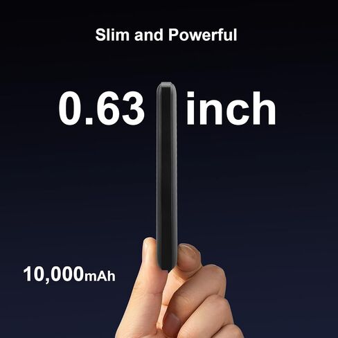 شاحن محمول Miady 2-Pack، بنك طاقة سريع الشحن بقدرة 22.5 وات 10000 مللي أمبير في الساعة مع USB مزدوج، USB C داخلي وخارجي حزمة بطارية نحيفة خفيفة الوزن متوافقة مع iPhone 16/15/14، Galaxy S24/22، iPad، Android، الأجهزة اللوحية in Saudi Arabia