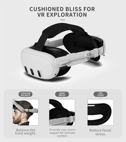 حزام رأس البطارية بقدرة 5000 مللي أمبير في الساعة لأجهزة Meta Quest 3S وQuest 3 وOculus Quest 2، وحزام النخبة لملحقات الواقع الافتراضي مع حزمة بطارية مدمجة، يتضمن مجموعة تحديث الحزام للتحويل in Saudi Arabia