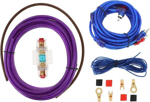 مجموعة أسلاك أمبير ذات 6 قياسات، تركيب أسلاك مرنة، كابلات تثبيت كاملة للتركيب، أرجواني in Kuwait