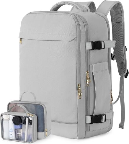 Travel Backpack for Women, 40L Travel Bag Personal Item Size, Waterproof Carry On Backpack with Packing Cubes for College, Business, Hiking, Work in Saudi Arabia