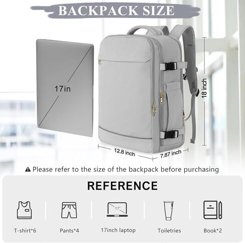 Travel Backpack for Women, 40L Travel Bag Personal Item Size, Waterproof Carry On Backpack with Packing Cubes for College, Business, Hiking, Work in Saudi Arabia