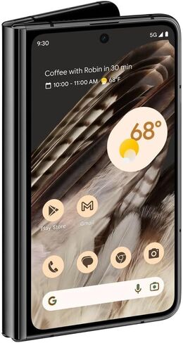 Google Pixel Fold - هاتف ذكي يعمل بنظام Android 5G مع عدسة Telephoto وعدسة فائقة الاتساع - شاشة قابلة للطي - بطارية تدوم 24 ساعة - Obsidian - 256 جيجابايت (متجدد) in Saudi Arabia