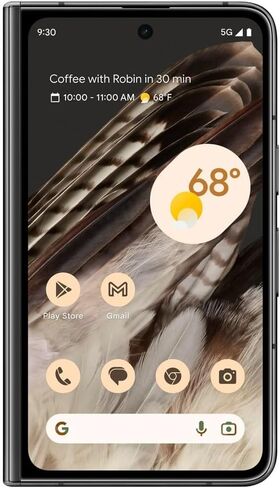 Google Pixel Fold - هاتف ذكي يعمل بنظام Android 5G مع عدسة Telephoto وعدسة فائقة الاتساع - شاشة قابلة للطي - بطارية تدوم 24 ساعة - Obsidian - 256 جيجابايت (متجدد) in Saudi Arabia