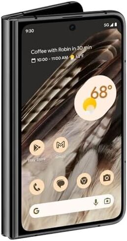 Google Pixel Fold - هاتف ذكي يعمل بنظام Android 5G مع عدسة Telephoto وعدسة فائقة الاتساع - شاشة قابلة للطي - بطارية تدوم 24 ساعة - Obsidian - 256 جيجابايت (متجدد) in Saudi Arabia