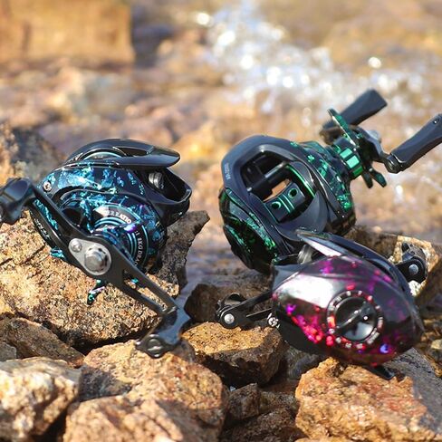 Baitcasting Reel, Fishing Reel, Magnet Braking System, 17.6 LB Max Drag, 7.2:1 and 6.3:1 Gear Ratio in Saudi Arabia