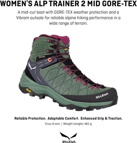 حذاء Salewa النسائي Alp Trainer 2 Mid GTX للمشي لمسافات طويلة | ضد للماء in Kuwait