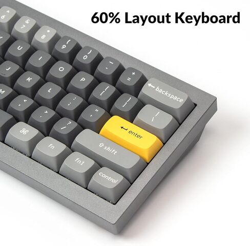 Keychron Q4 Wired Custom Mechanical Keyboard, QMK/VIA Programmable Macro, Full Aluminum, Hot-Swappable Gateron G Pro Blue Switch, 60% Layout Double Gasket Compatible with Mac and Windows - Black in Kuwait