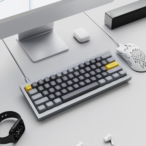 Keychron Q4 Wired Custom Mechanical Keyboard, QMK/VIA Programmable Macro, Full Aluminum, Hot-Swappable Gateron G Pro Blue Switch, 60% Layout Double Gasket Compatible with Mac and Windows - Black in Kuwait