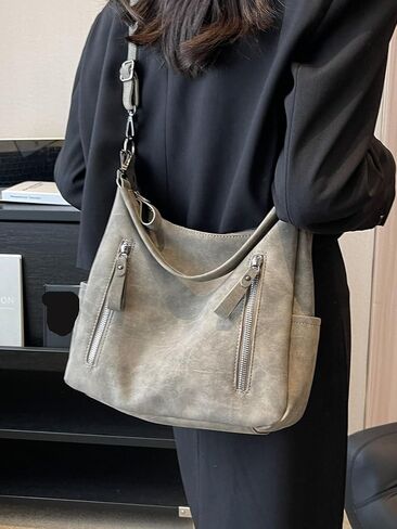 Verdusa Women's Versatile Shoulder Bag Crossbody Bags Large Hobo Purse in Saudi Arabia