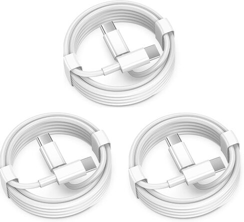 USB C to USB C Charging Cable 6ft 60W 3Pack, USB C Cable for Charging Apple,for iPhone16 15/16 15 Pro/16 15 Pro Max/16 15 Plus,iPad Pro, Air5, MacBook Air in Kuwait