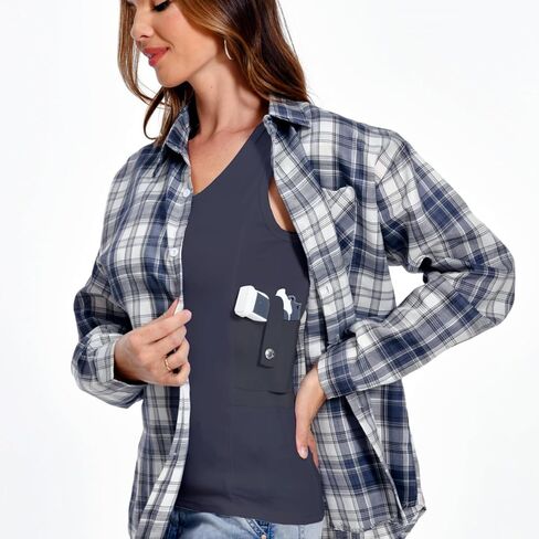 Concealed Carry Holster Tank Top - Everyday Conceal Carry Tactical Compression Bottom Shirts - Fits Small, Compact Equipment in Saudi Arabia