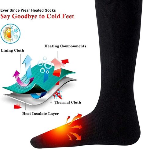 Heated Socks for Men and Women, Washable Winter Warm Socks for Outdoors Work Fishing Hunting Skiing Cycling Hiking Camping (Battery not Included) in Saudi Arabia
