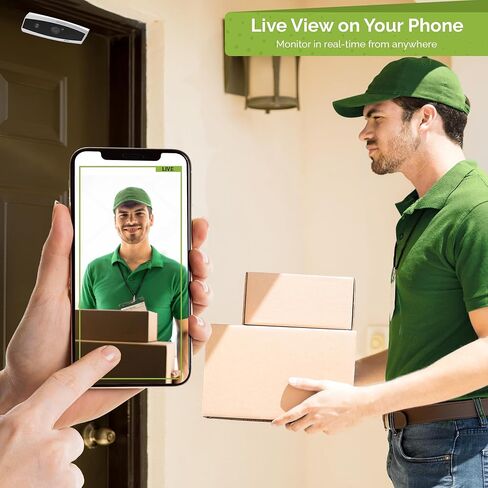 Remo+ DoorCam 3 Over-The-Door Wireless Security Camera, 3-Day Rolling Video Storage with No Subscription, 1080p Video, Night Vision, 2-Way Talk, AI with Human Detection & Alexa Compatibility in Saudi Arabia