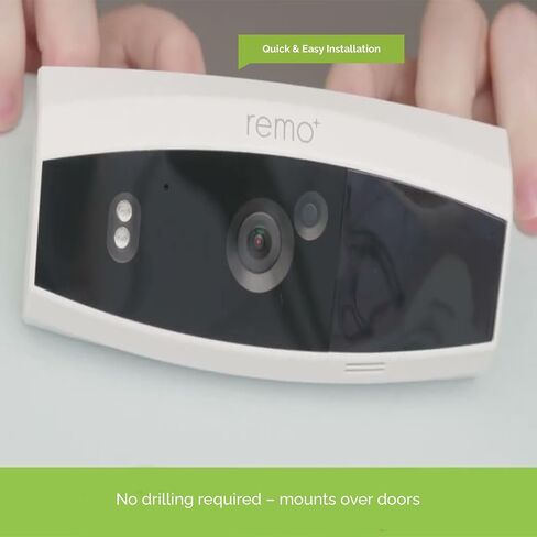 Remo+ DoorCam 3 Over-The-Door Wireless Security Camera, 3-Day Rolling Video Storage with No Subscription, 1080p Video, Night Vision, 2-Way Talk, AI with Human Detection & Alexa Compatibility in Saudi Arabia