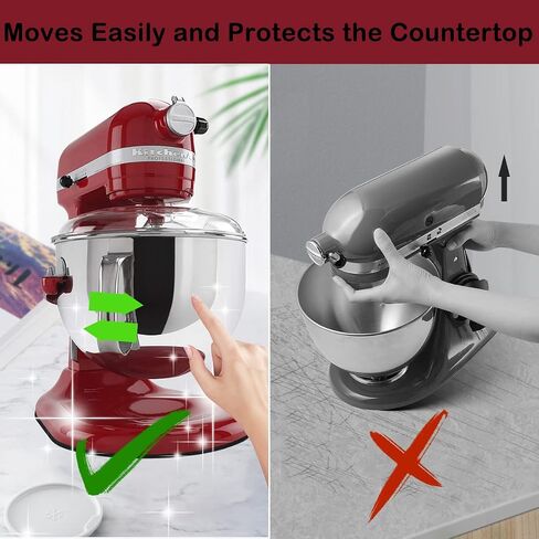 Mixer Mover Sliding Mats for Kitchen aid Stand Mixer Slider Mat Pad Kitchen Appliance Slide Mats Pads Compatible with Kitchen aid 5-8QT Professional Bowl-lift Mixer in Kuwait