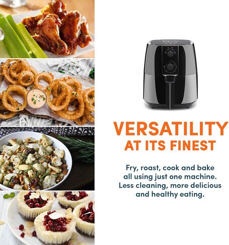 Elite Gourmet EAF1055D Dual Zone Air Fryer Oven, 11QT. Capacity with Divider 2 Independent Cook Zones, Dishwasher Safe Basket, 10 Preset Functions, 1600-Watts, with Recipe Booklet, Black in Saudi Arabia