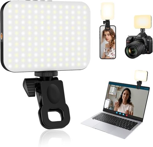 Tizwis 156 LED Selfie Light، 7000 مللي أمبير مصباح هاتف قابل لإعادة الشحن، ضوء محمول للهاتف، الكمبيوتر المحمول، iPad، الكاميرا، iPhone، 3 أوضاع إضاءة قابلة للتعديل، ضوء للتصوير الفوتوغرافي/TikTok/Selfies/Vlog/المكياج in Saudi Arabia