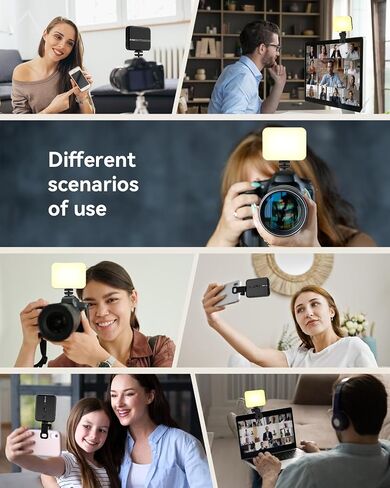 Tizwis 156 LED Selfie Light، 7000 مللي أمبير مصباح هاتف قابل لإعادة الشحن، ضوء محمول للهاتف، الكمبيوتر المحمول، iPad، الكاميرا، iPhone، 3 أوضاع إضاءة قابلة للتعديل، ضوء للتصوير الفوتوغرافي/TikTok/Selfies/Vlog/المكياج in Saudi Arabia