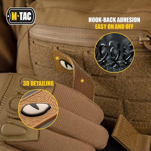 M-Tac Cat Eyes - Glow in The Dark - Morale Patches Tactical Patch Military Combat Hook Fasteners (Black - GITD) in Kuwait