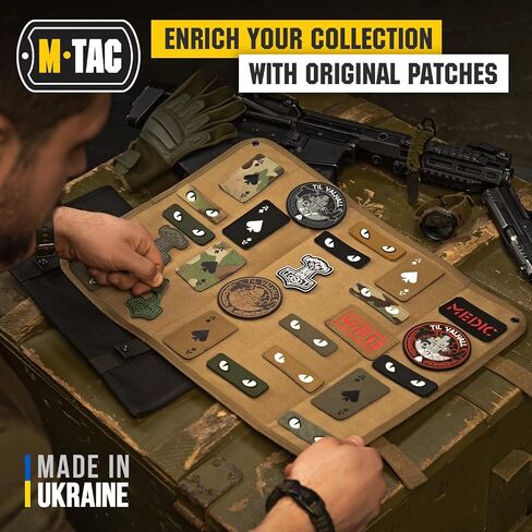 M-Tac Cat Eyes - Glow in The Dark - Morale Patches Tactical Patch Military Combat Hook Fasteners (Black - GITD) in Kuwait