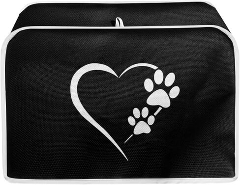 Dog Paw Heart 2 Slice Toaster Covers Kitchen Accessories Multicolor Decor Dust and Fingerprint Protection Bread Maker Oven Washable Covers Lightweight Bakeware Protector in Saudi Arabia