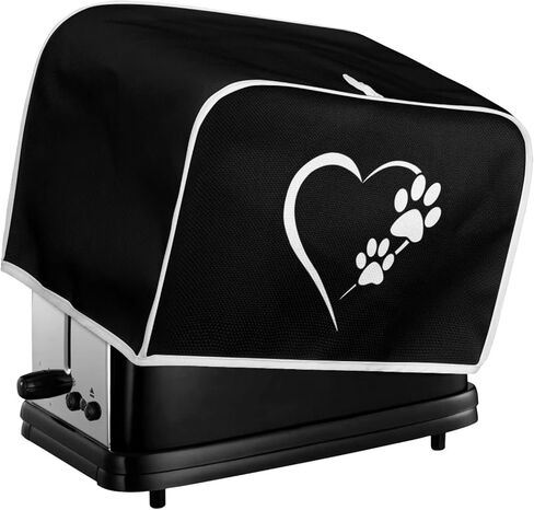 Dog Paw Heart 2 Slice Toaster Covers Kitchen Accessories Multicolor Decor Dust and Fingerprint Protection Bread Maker Oven Washable Covers Lightweight Bakeware Protector in Saudi Arabia