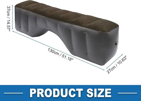 Car Mattress Sleeping Mat Comfortable Rear Seat Air Bed Gap Pad for Napping Travel Deep Brown Gray in Saudi Arabia