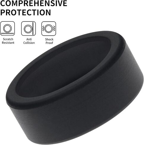 Silicone Ring Cover Compatible with Oura Ring 4/Oura Ring Gen3/Samsung Galaxy Ring, S&M Size Elastic Case for Oura Ring, Anti-Scratch&Flexible for Men Women (Black&White, S(6/7/8/9/10)) in Saudi Arabia