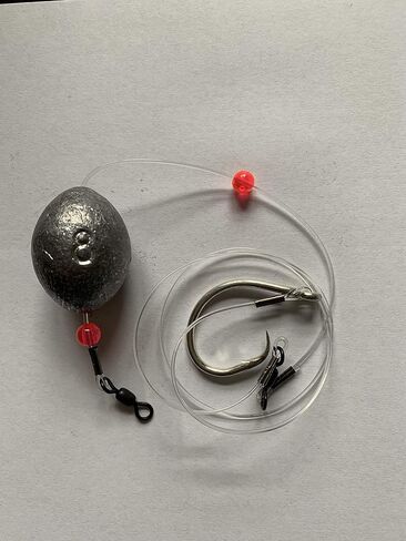Premium Saltwater Bottom Rigs w/X2 Circle Hooks- Multi Packs- EggWeights-150# Leader in Saudi Arabia