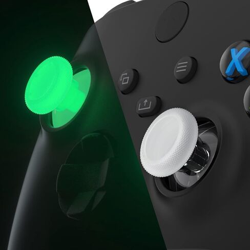 eXtremeRate Replacement Thumbsticks for Xbox Core Wireless Controller, Joysticks Repair Kit for Xbox Series X/S Controller, Custom Analog Stick Buttons for Xbox One S/X/Elite - Glow in Dark - Green in Saudi Arabia
