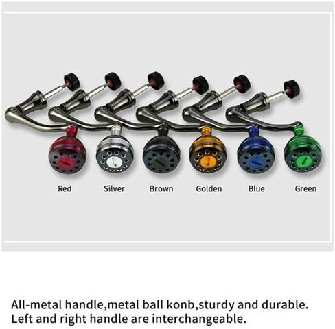 TEQIN Fishing Spinning Reel Handle, All-Metal Single Rocker Arm, Reel Replacement Power Handle Grip, Low-Profile Reel Handle Fishing Reel Replacement red Large in Kuwait