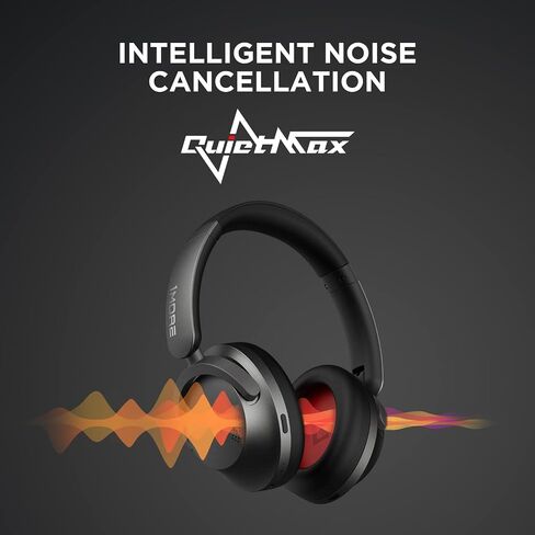 1MORE SonoFlow Active Noise Cancelling Headphones, Bluetooth Headphones with LDAC for Hi-Res Wireless Audio, 70H Playtime, Clear Calls, Preset EQ Via App, Black in Saudi Arabia