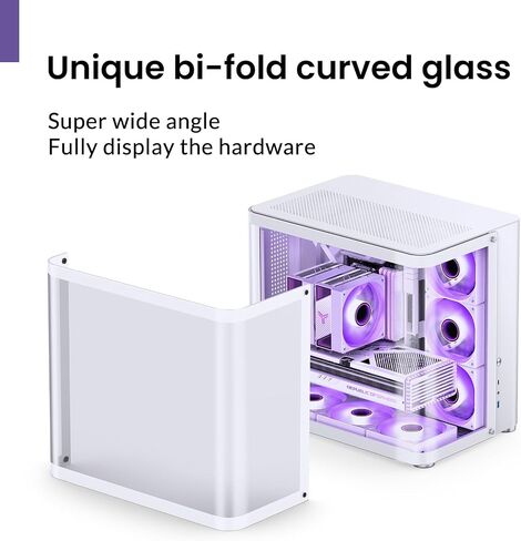 JONSBO TK-3 Black One-piece Curved Glass ATX Mid Tower Pc Case, One-piece Curved Glass, SP BTF MB/Dual 360 AIO/ATX PSU/40Series GPU, with 10 Fan Positions, 270 Degree Side View Display,Black Chassis in Saudi Arabia