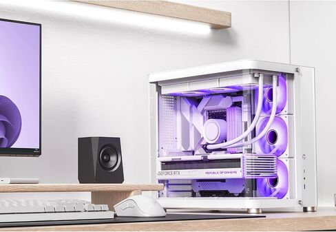 JONSBO TK-3 Black One-piece Curved Glass ATX Mid Tower Pc Case, One-piece Curved Glass, SP BTF MB/Dual 360 AIO/ATX PSU/40Series GPU, with 10 Fan Positions, 270 Degree Side View Display,Black Chassis in Saudi Arabia