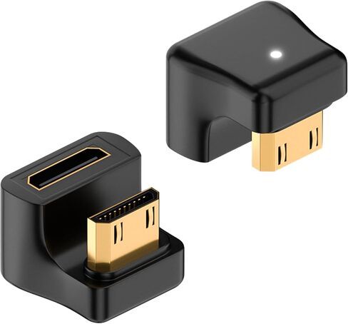 محول HDMI صغير من Duttek 180 درجة 8K، محول HDMI صغير بزاوية على شكل حرف U ذكر إلى محول HDMI أنثى صغير يدعم 8K@60 هرتز Video4K@144 هرتز للكاميرا وكاميرا الفيديو (عبوتان) in Kuwait