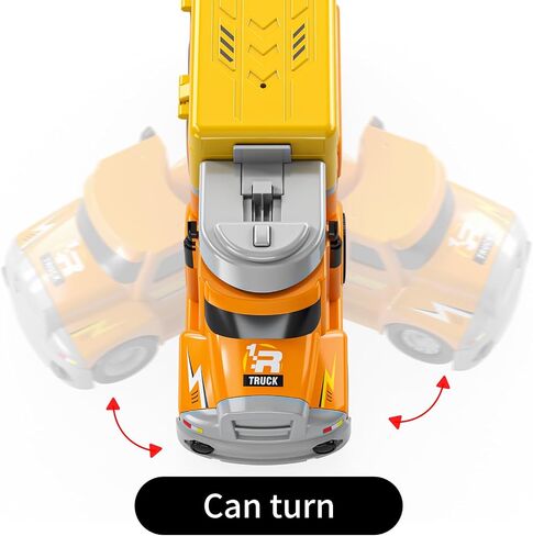 TEMI Construction Truck Kids Toys for 3 4 5 6 Year Old Boys, Toddler Car Adventures Toys for Girls, Car Carrier Toy with 8 Vehicles, Movable Truck Station Toys, Birthday Gifts for Kids Age 3-8 in Saudi Arabia