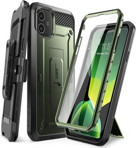 حافظة SUPCASE لهاتف iPhone 11 مع واقي شاشة (Unicorn Beetle Pro)، [حامل مدمج ومشبك حزام] [حماية من الدرجة العسكرية] حافظة هاتف واقية شديدة التحمل لكامل الجسم لهاتف iPhone 11 6.1"، أزرق ملكي in Kuwait