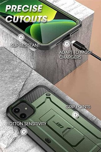 حافظة SUPCASE لهاتف iPhone 11 مع واقي شاشة (Unicorn Beetle Pro)، [حامل مدمج ومشبك حزام] [حماية من الدرجة العسكرية] حافظة هاتف واقية شديدة التحمل لكامل الجسم لهاتف iPhone 11 6.1"، أزرق ملكي in Kuwait