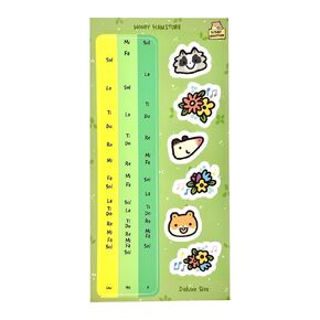 Musical Note Sticker Compatible with Otamatone Deluxe Size DO-RE-MI, Solfège Syllables for Beginners and Children, Multicolored, Thin Material, Helpful Practice Music Sticker Japanese