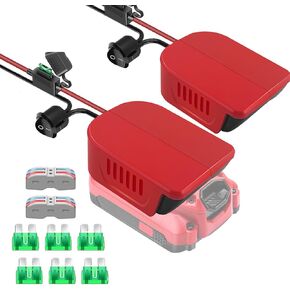 Power Wheel Adapter for Black+Decker 20V MAX Lithium Battery with Fuse&Switch，Secure Battery Adapter with 14 Gauge Wire,Good Power Convertor for DIY Ride On Truck,Robotics,RC Toys and Work Lights