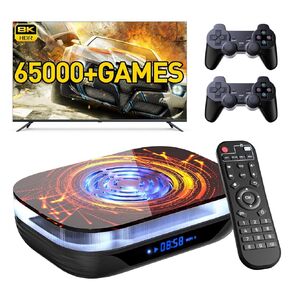Kinhank Super Console X4 PLUS Retro Game Console Built-in 65000+Console Games,S905X4 Video Game Console,Emulator Console with 3 Systems,8K UHD Output,2.4G+5G WIFI,BT 4.0,USB 3.0,2 Wireless Controllers
