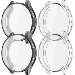 [4-Pack] for Samsung Galaxy Watch 7 40mm Screen Protector Case, Protective Soft TPU Face Cover Replacement Bumper Accessories for Galaxy Watch 7 40mm Women Men