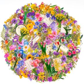 240Pcs Transparent Flower Stickers, Cute Vintage Floral Sticker for Kids, Clear Wildflower Stickers for Water Bottles, Scrapbooking, Card Making, Crafts, Laptop