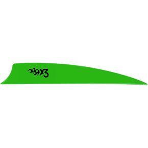 Bohning X3 Vane, 3.5", Neon Green, 100pk