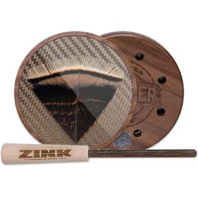 Zink Thunder Ridge Striker Glass Call | Hand-Built Hand-Tuned Walnut Traditional Pot Call | Durable Friction-Style Realistic Sounding Turkey Call for Hunting