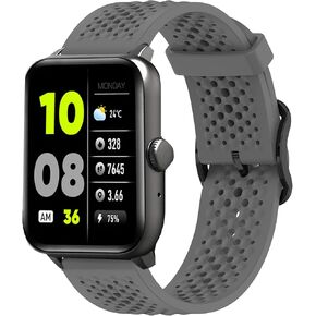 Compatible with 3Plus Smartwatch Bands, Newest Desgined Silicone band with Metal Buckle Compatible with 3Plus Mega / Callie / Vibe Fit / Vibe Plus / Vibe + / Vibe+ (Gen 2) / Vibe Lite / Vibe Lite BT / Vibe Pro / Cruz Smartwatch