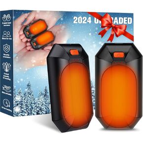 AI Hand Warmers Rechargeable 2 Pack, Portable Electric Rechargeable Hand Warmer, 20Hrs Long Heating Electric Hand Warmer, Gifts for Women, Men, Raynauds, Pain Relief，Camping,Golf,Outdoors,Indoor