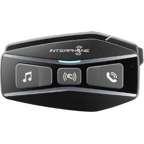 Interphone Cellularline, Motorcycle Intercom with Bluetooth and Mesh Communication, Model U-Com 16, Up to 4 Motors, Distance 1.6 Km, Compatible with Sena, OEM, GPS, Waterproof, Universal