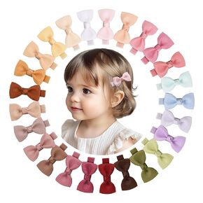 Ruyaa Baby Hair Clips Fully Lined,Baby Barrettes No Slip for Fine Hair,Hair Accesories,Toddler Hair Clips,Infant Bows,Hair Pins 50 pieces